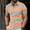 Orange, variant on Dianli Spring Summer Men's Printed Short Sleeve Collar Button-Up Shirt Lightweight Breathable Linen-Blend Pocket Casual Beach Vacation Office Daily Wear Spring Summer