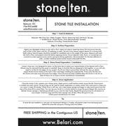 Stone Ten Black Lava Marble Tile - DIY Backsplash Tile - 10 Pack