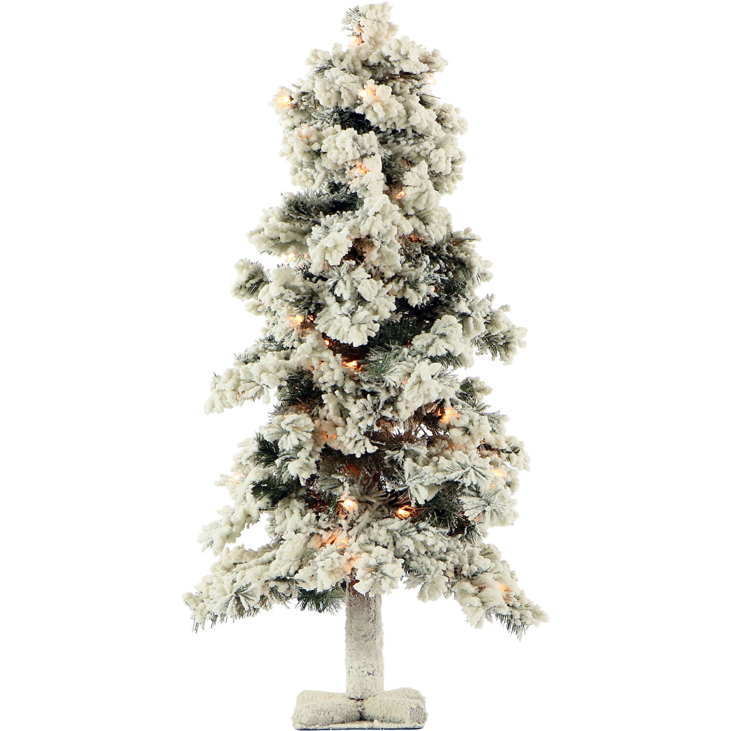 Fraser Hill Farm 5.0Ft Snowy Alpine Snow Flocked Christmas Tree with