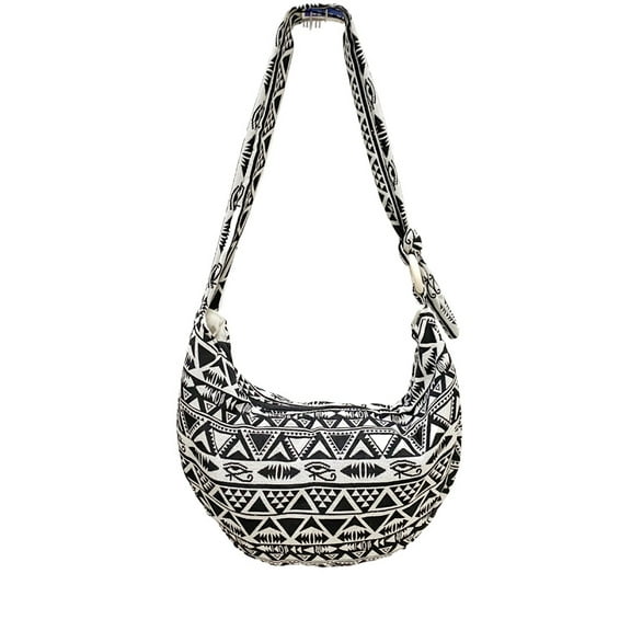 JennyShop Canvas Purse Cotton Satchel, Pretty Shoulder Bag for Women,Hippie Crossbody Bagm,Bohemian Handbag Printed Pattern Hobo Bag