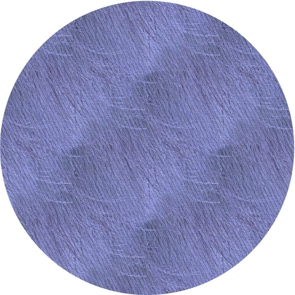 Ahgly Company Machine Washable Indoor Round Transitional Sky Blue Area Rugs, 8' Round