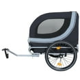 thumbnail image 4 of Dog Strollers Large Folding Bike Trailer for Dogs – 120LB Capacity All-Terrain Pet Carrier, Durable Steel Frame for Cycling, Jogging, Camping & Outdoor Adventures, Black- Gray,Cat Strollers, 4 of 11