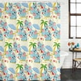 thumbnail image 3 of Cute Elephant Beach Waterproof Fabric Shower Curtain,Tropical Summer Funny Animals Waterproof Fabric Shower Curtain for Bathroom Curtains Bathtubs Hotel Shower Curtains with 12 Hooks Standard 60x72, 3 of 8