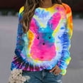 thumbnail image 2 of Womens Blouses Long Sleeve Fashion Women Easter Printed Round Neck Long Sleeve T-Shirt Printing Sweatshirt Blouse Tops, 2 of 5