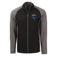 thumbnail image 2 of Men's-Cutter & Buck  Heather Black San Jose Earthquakes Adapt Eco Knit Hybrid Recycled Full-Zip Jacket, 2 of 3