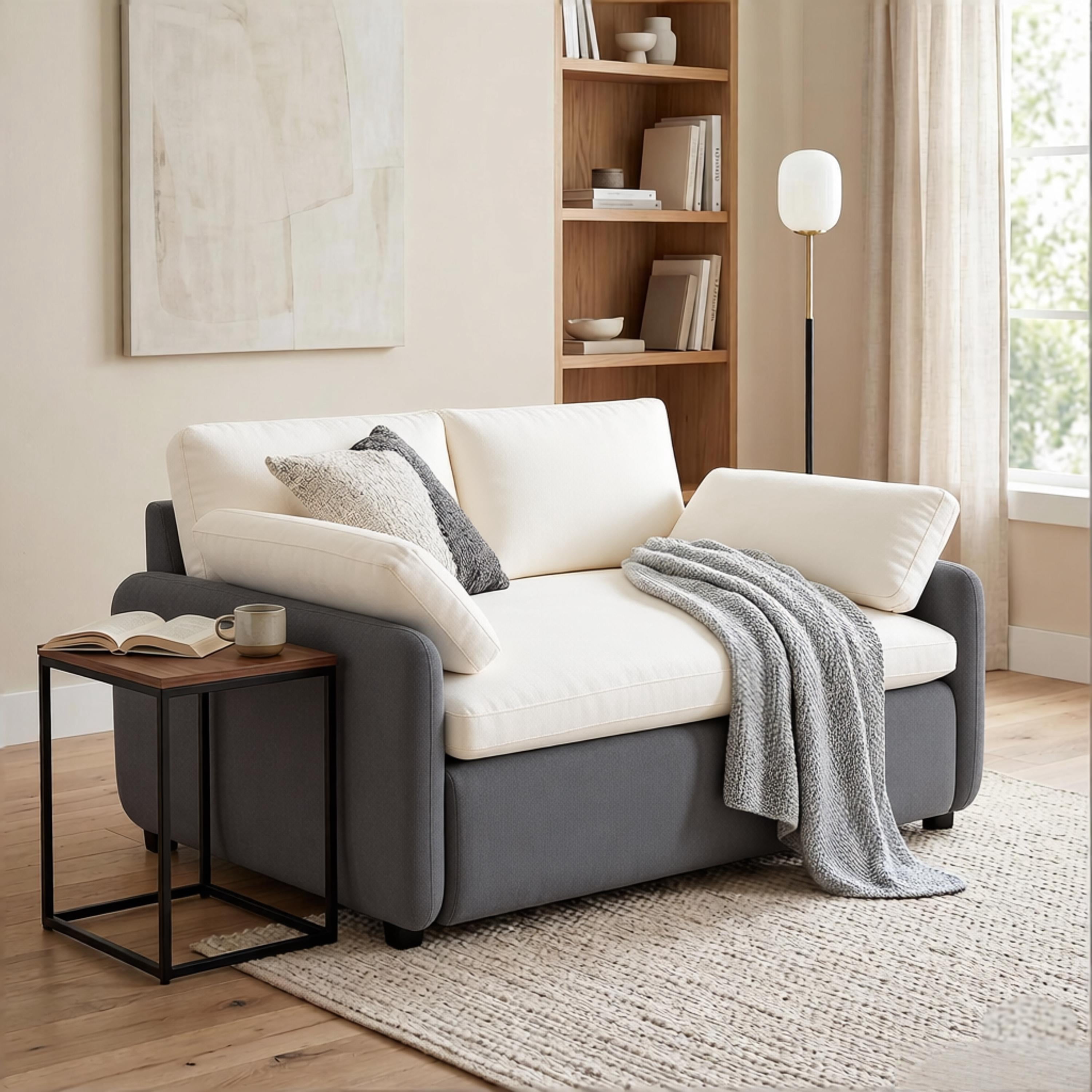 Howcool 50×43 Inch Oversized Chenille Accent Chair, Wide Deep Seat Comfy Armchair with Pillow for Living Room Apartment