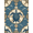 Blue Gold Ivory, Pattern 7, variant on Design&I 8'x10' Washable Area Rug Nautical Starfish Seashell Retro Map Ocean Themed Turtle Round Refined for Living Room, Family Extra Large Skid-Resistant Low Profile