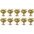 thumbnail image 1 of BWKJ Jarrones dorados para centros de mesa de boda, 10 piezas de 6.5 pulgadas de altura, macetas de metal elegantes centros de mesa de boda para mesas, jarrón de trompeta para decoración de bodas, fiestas, centros de mesa BWKJ Cocina, Decoración y Otros, 1 of 3