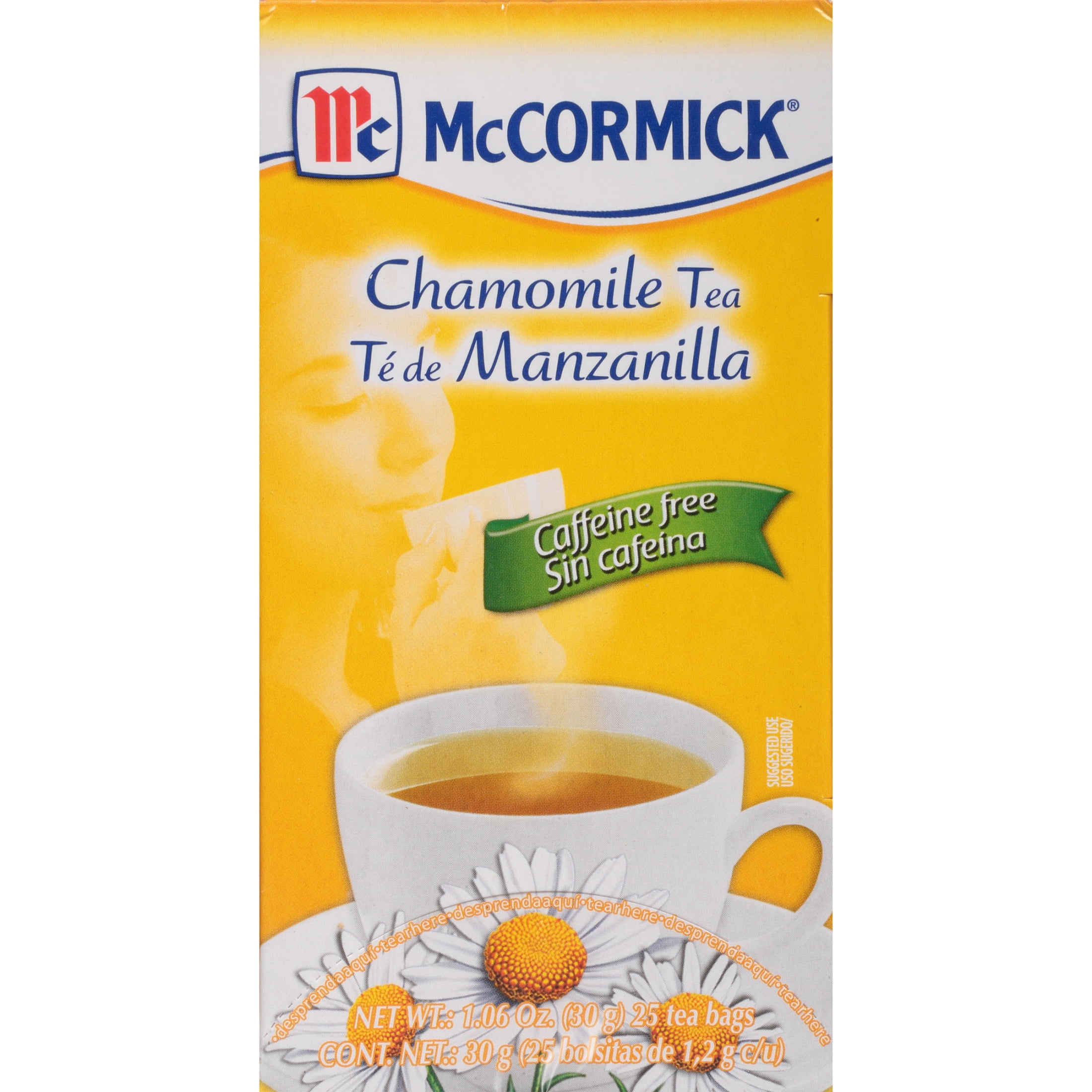 McCormick No Artificial Flavors Caffeine Free Lemongrass Tea 25