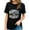 Black, variant on Funny Burpees Gift For Women Cute Burpees For Brea Women's Cool Printed Tee, Comfortable Short Sleeve Top with Fashionable Design
