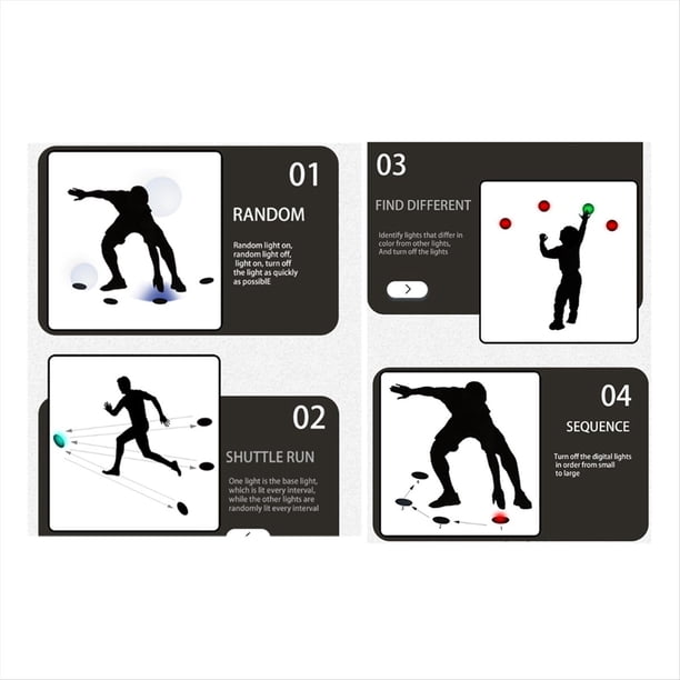 Luz de Entrenamiento de Reacción, 6 Luces, Equipo de Entrenamiento de Velocidad de Reacción Ágil para Fútbol y Entrenamiento Deportivo.