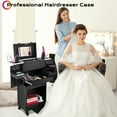 thumbnail image 6 of Byootique Rolling Makeup Case Trolley Cosmetic Organizer Hair Stylist Salon, 6 of 12