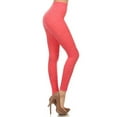 thumbnail image 3 of K-Cliffs Heather Color Fleece Leggings [Athleisure Pants], One Size Fits Most, Coral, Women, 3 of 5