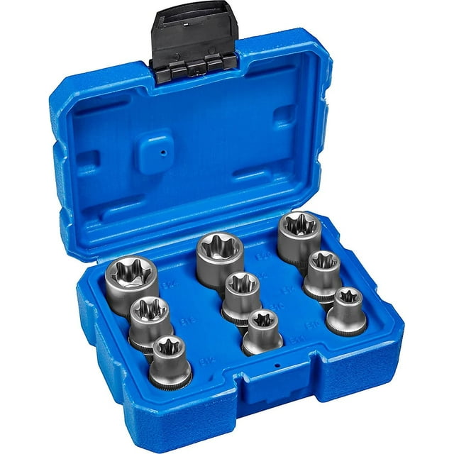 9piece Torx Socket Wrench Set, Sockets With Coding And Ball Groove