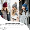 thumbnail image 5 of Britt's Knits Classics Faux Fur Pom Hat Winter Warm Knitted Beanie - Black (Women's), 5 of 10