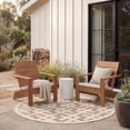 thumbnail image 4 of Safavieh Courtyard Alvin Geometric Indoor/Outdoor Area Rug, Brown/Bone, 7'10" x 7'10" Round, 4 of 10
