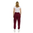 thumbnail image 6 of BILLIONHATS 3 Pack of Womens Jogger Fleece-Lined Sweatpants, Bulk Comfy Joggers with Ribbed Cuffs, Bulk Soft Jogger Pants for Women, Color Burgundy, Size 3X-Large, 6 of 8