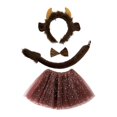 thumbnail image 2 of Conjunto de orejas y cola de vaca, lindos accesorios de disfraz para niñas y niños, diadema para las fiestas 4 piezas, 2 of 9