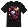 thumbnail image 2 of Plus Size Shirt for Women Black Tops for Women Short Sleeves Shirt for Women Heart T Shirt Oversized Shirt for Women S, 2 of 5
