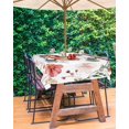thumbnail image 3 of nqOlkjepod Orange Blue Birds Outdoor Tablecloth with Umbrella Hole & Zipper, Country Tree Branch Flowers Rectangle Table Cover 60x120 Inch, Dining Waterproof Table Cloth Protector for Patio/Party, 3 of 7