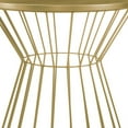 thumbnail image 5 of Elle Decor Lulu Modern Hourglass End Table with Metal Top for Bedroom Gold, 5 of 6