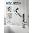 thumbnail image 5 of Lefton Rotatable Bathroom Faucet with Temperature Display in Fahrenheit (Batteries-Free), 3 Water Outlet Modes, Chrome, BF2204-1, 5 of 7