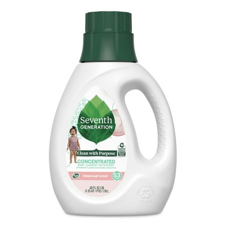 Seventh Generation Concentrated Baby Liquid Laundry Detergent Fresh Scent, 40 oz