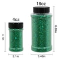 thumbnail image 4 of Glitter TORC, holográfico, grueso, verde esmeralda, 454 g, 4 of 7