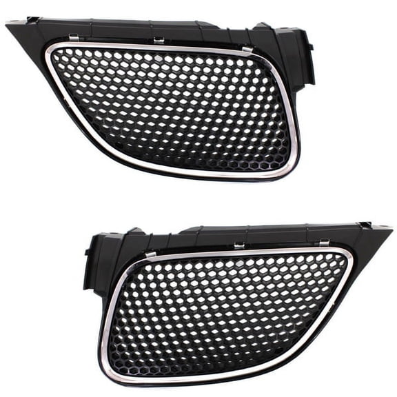 For 05-08 Vibe Front Upper Grille Grill Assembly Gray w/Chrome Molding SET PAIR