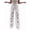 White, variant on Women Baggy Lace Patchwork Hollow Out Denim Pants High Rise Wide Leg Floral Cutout Floor Length Jeans White L