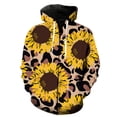 thumbnail image 2 of Fashion Sunflower Graphic Zipper Hoodie 3d Print Leopard Oversized Sweatshirts Men Spring Aututmn Long Sleeve Streetwear Hoodies, 2 of 5