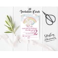thumbnail image 3 of Darling Souvenir Blue Birthday Invitation Card Printable Elegant Fill or Write In Blank Party Invites 28 Pcs 5 x 7 Inches, 3 of 5