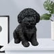 thumbnail image 4 of Figura creativa de perro, estatua de animal, escultura de resina, para mesa, sala de estar o cualquier espacio del hogar. Negro, 4 of 9