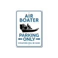thumbnail image 2 of Air Boater Parking Novelty Decor, Metal Wall Sign - 10x14 Inches, 2 of 4