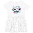 thumbnail image 3 of Inktastic Sweet Pea Hearts Girls Toddler Dress, 3 of 5