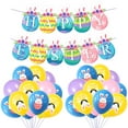 thumbnail image 6 of MLINS Beautiful Blue Latex Party Balloons for Easter Celebration Decor Set with Banners and Ribbons, 6 of 8