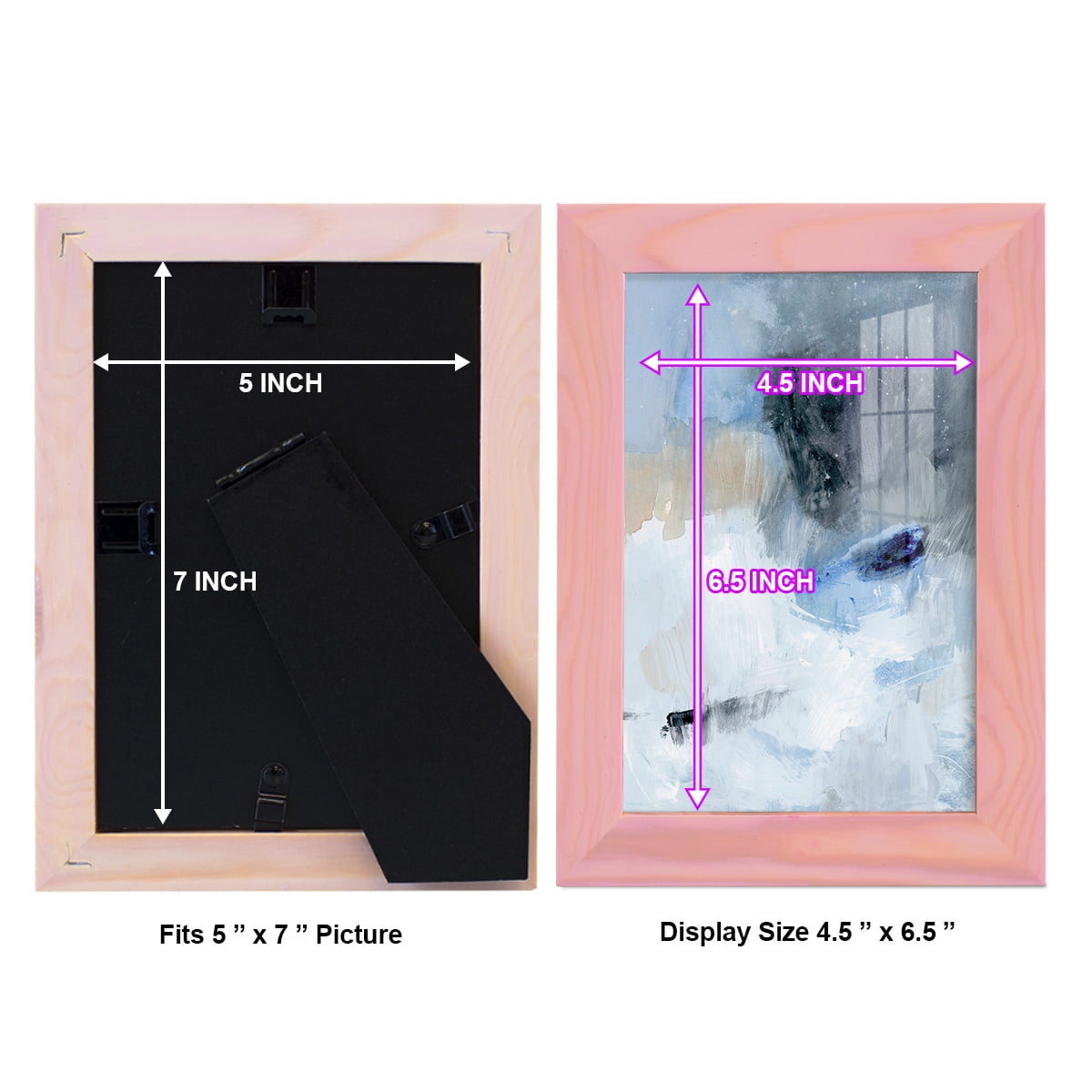 Welle II - Framed Print w/glass - Sunset Pink