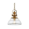 thumbnail image 3 of Possini Euro Design Antique Brass Pendant Lighting 13" Wide Modern Industrial Clear Glass Shade Fixture for Dining Room Living Foyer Kitchen Island, 3 of 9