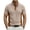 (New111)Khaki, variant on Men's Summer Dress Classic Fit Business Color Blocked Corduroy Fashionable Work Casual Polo Shirt Button up Top