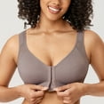 thumbnail image 3 of DELIMIRA Women's Front Closure Posture Wireless Back Support Full Coverage Bra Plus Size, 3 of 4