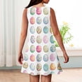 thumbnail image 5 of LTTVQM Girls Easter Dress 2026 Egg Bunny Print Cute Sleeveless Sundress Soft Round Neck Midi Dresses Lightweight Church Dresses Light pink 3-4 Years, 5 of 5