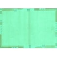 thumbnail image 1 of Ahgly Company Indoor Rectangle Solid Turquoise Blue Modern Area Rugs, 2' x 4', 1 of 4