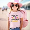 thumbnail image 2 of Xmyrz Toddler Girl Graphic T Shirts Teens Back To School Short Sleeve Letter Print Recreation Lightweight Blouse Kids Going Out Tops, 2 of 5