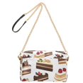 thumbnail image 2 of FORMRS Women Crossbody Purse with Chain Strap Vegan Leather Shoulder Handbag, White Cakes Pattern, 2 of 7