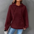 thumbnail image 3 of Tiqkatyck Graphic Hoodies for Women Clearance Womens Long Sleeve Hoodie Sweatshirts Lightweight Pullover Tops Womens Long Sleeve Tops Hoodies for Women Red, 3 of 5