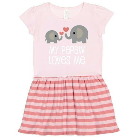 

Inktastic My Pepaw Grandpa Loves Me Gift Toddler Girl Dress