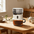 thumbnail image 5 of CURYMAY 2026 New Mini Coffee Machine Coffee Brewer Fully Automatic Hand Brewed Coffee Drip Pot Extraction Coffee Machine Dry Battery Powered White Safe&Non-Toxic 4X3, 5 of 5