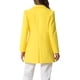 thumbnail image 3 of Abrigo de mujer INSPIRE CHIC de color sólido con solapa muesca, abotonado de una sola fila, abrigo de invierno, amarillo L, 3 of 6