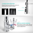 thumbnail image 6 of AKDY Spring Neck Pulldown Kitchen Faucet - Single Handle Pre-Rinse Kitchen Sink Faucet - Chrome Kitchen Faucets - Easy Installation with Mounting Hardware Included - 360 Degree Spout Swivel, 6 of 8