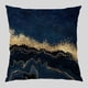 thumbnail image 4 of Funda de cojín decorativa JAMW mármol azul marino y dorado 18x18, 4 of 5